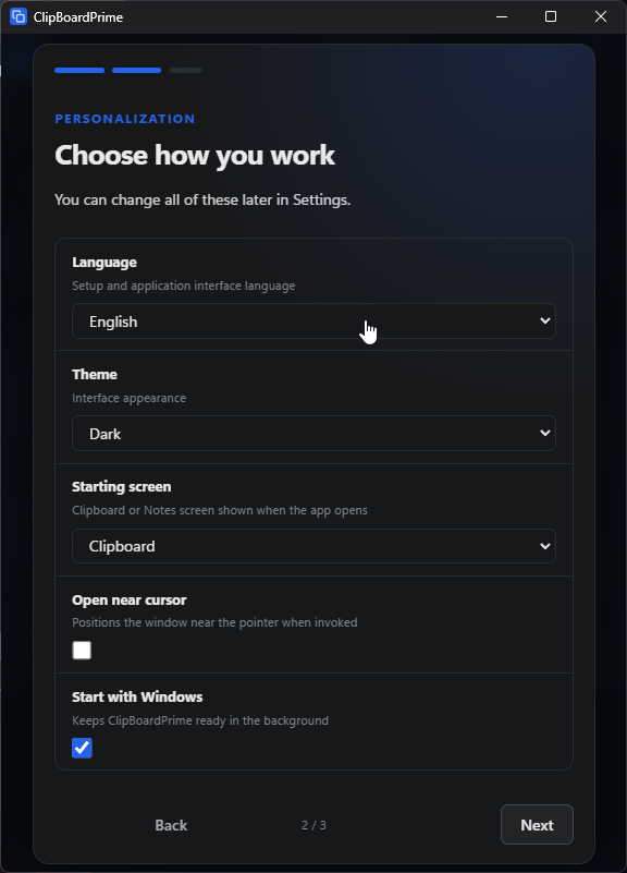 Live Theme & Language Personalization