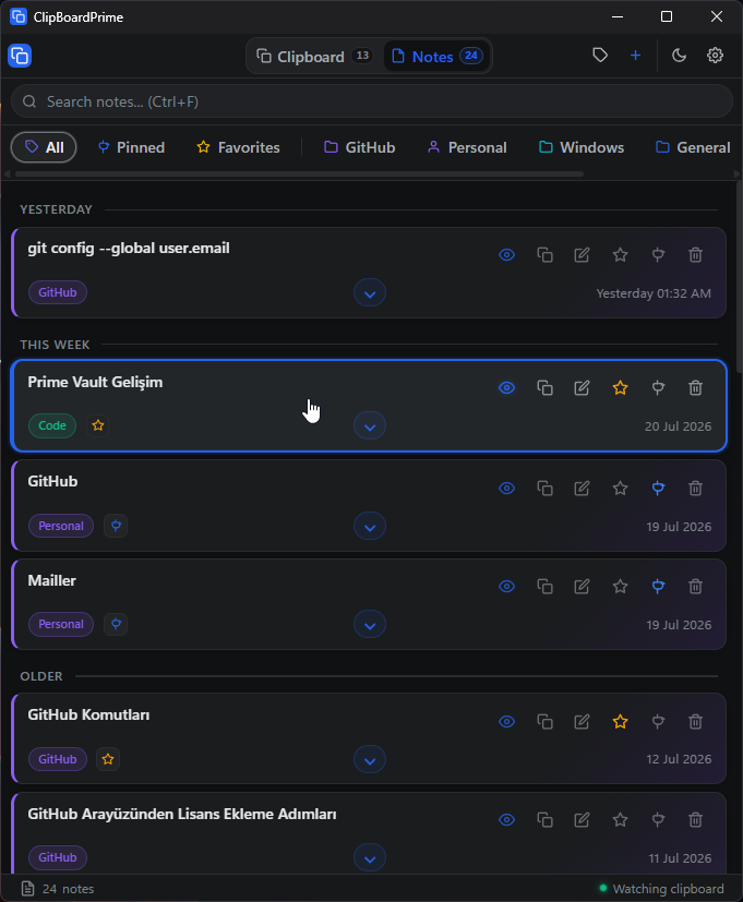 Organized Notes Workspace